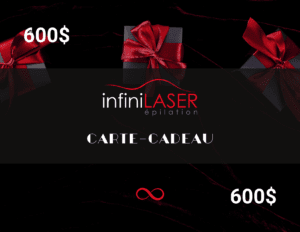 Carte-cadeau de 600$ – Séance d’épilation au laser